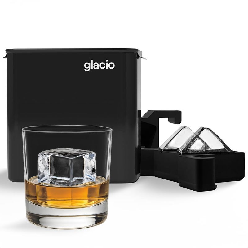 glacio Clear Ice Maker Set â€“ Crystal Clear Ice Ball & Cube Molds for Whiskey and Cocktails | Dilution-Free Directional Freezing Design | Easy Removal - Image 1